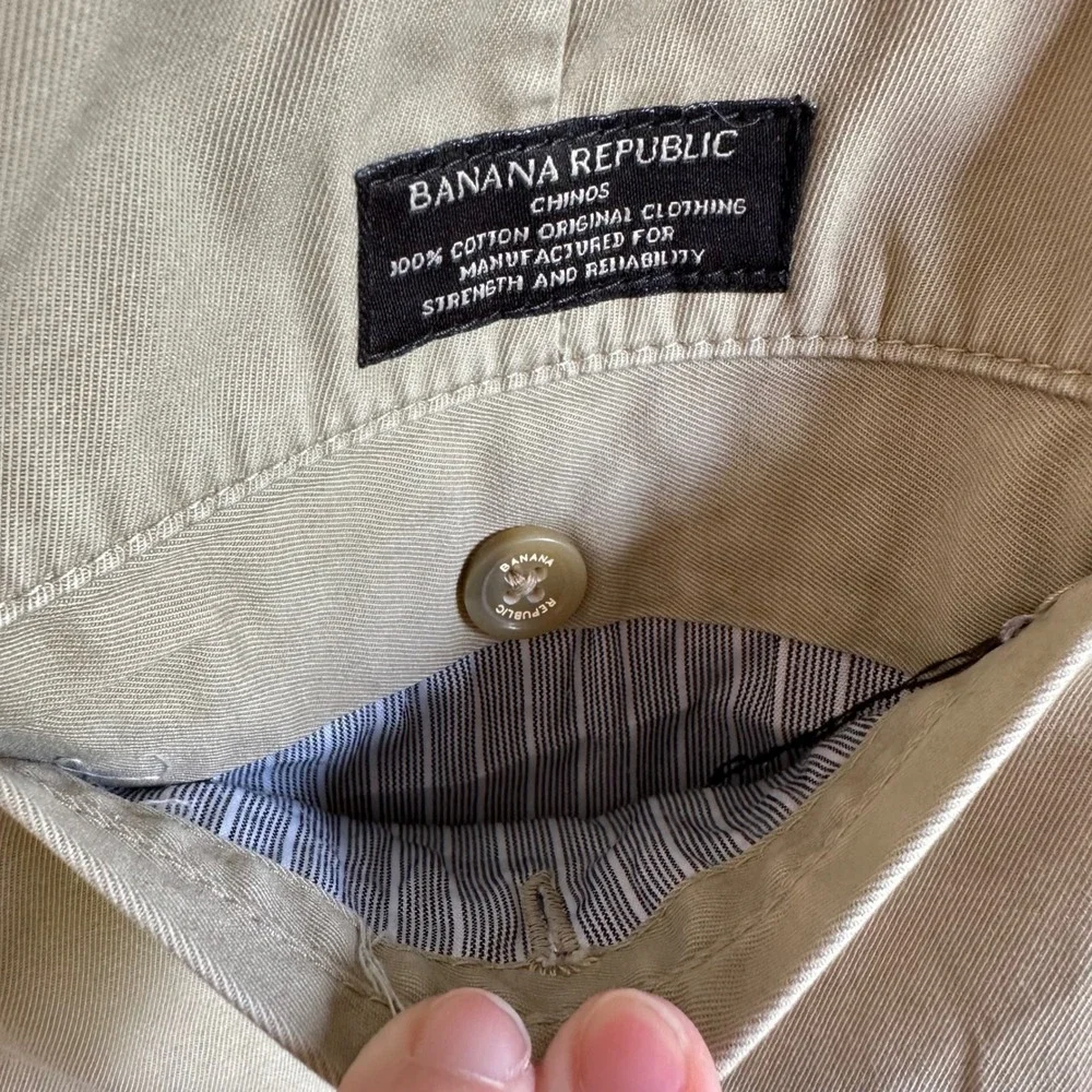 Banana Republic‎ Dawson Chino Pants Mens 36x29 British Khaki Cotton Casual